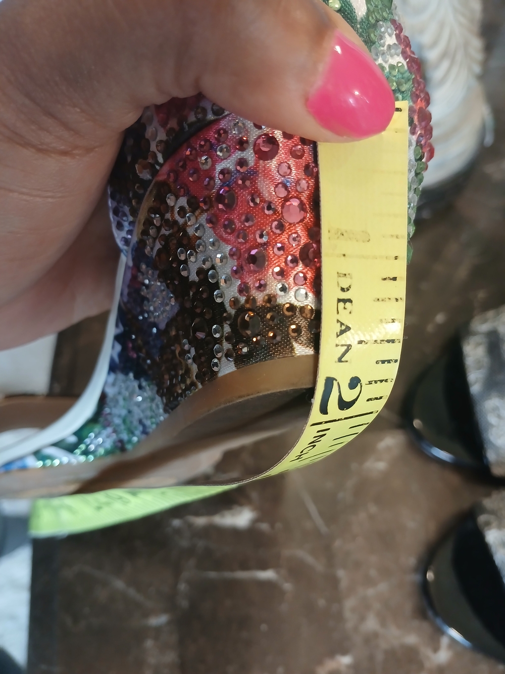 Alex Marie Multicolor Crystal-Embellished Ankle-Strap Flats - Picture 13 of 13